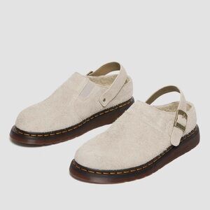 Dr. Martens ISHAM FAUX SHEARLING LINED SUEDE SLINGBACK MULES size 12 brand new